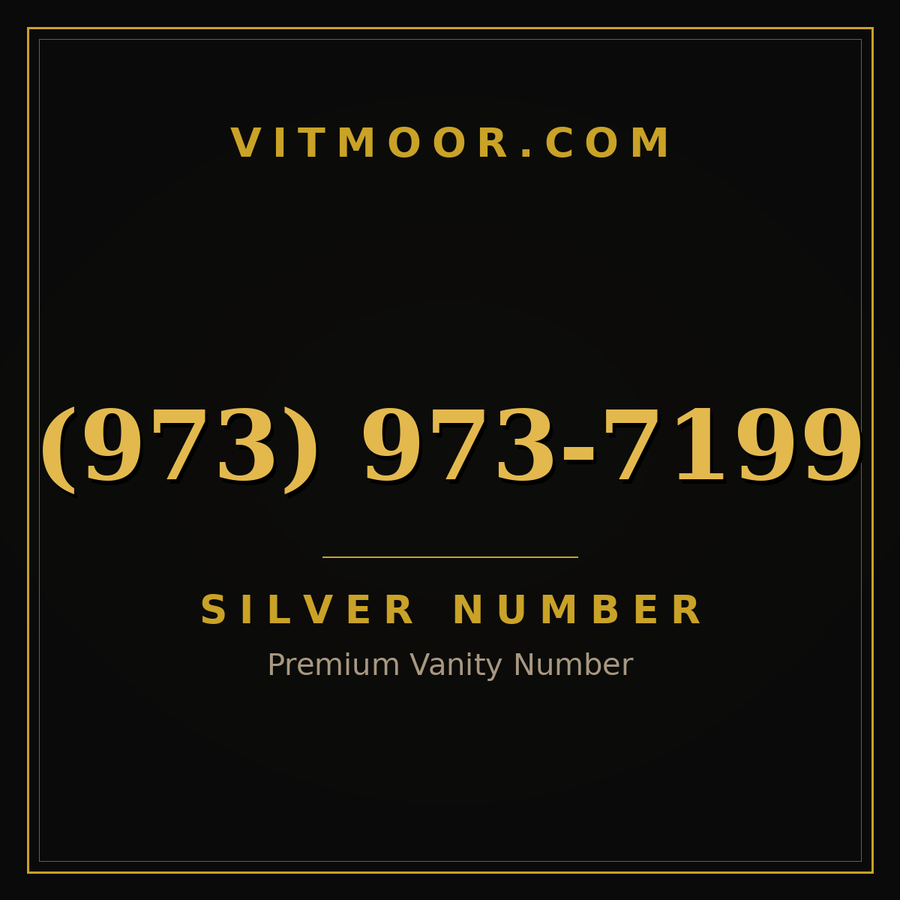 VITMOOR Silver premium number (973) 973-7199