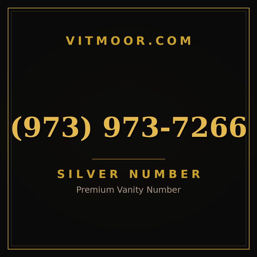 VITMOOR Silver premium number (973) 973-7266