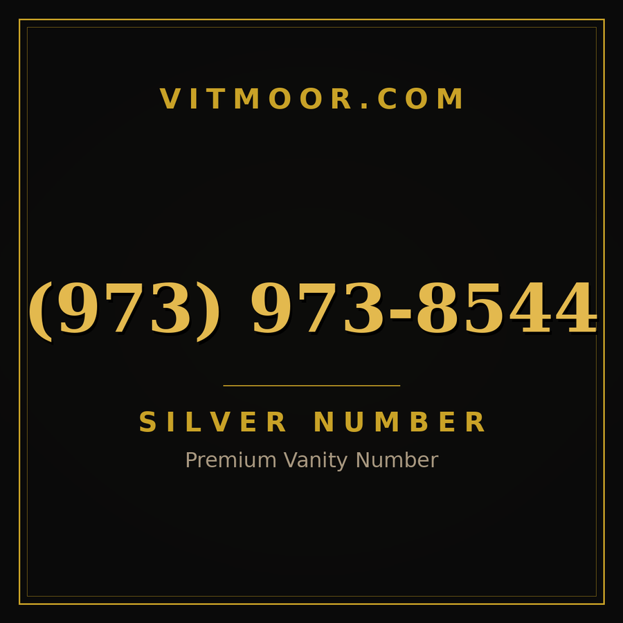 VITMOOR Silver premium number (973) 973-8544