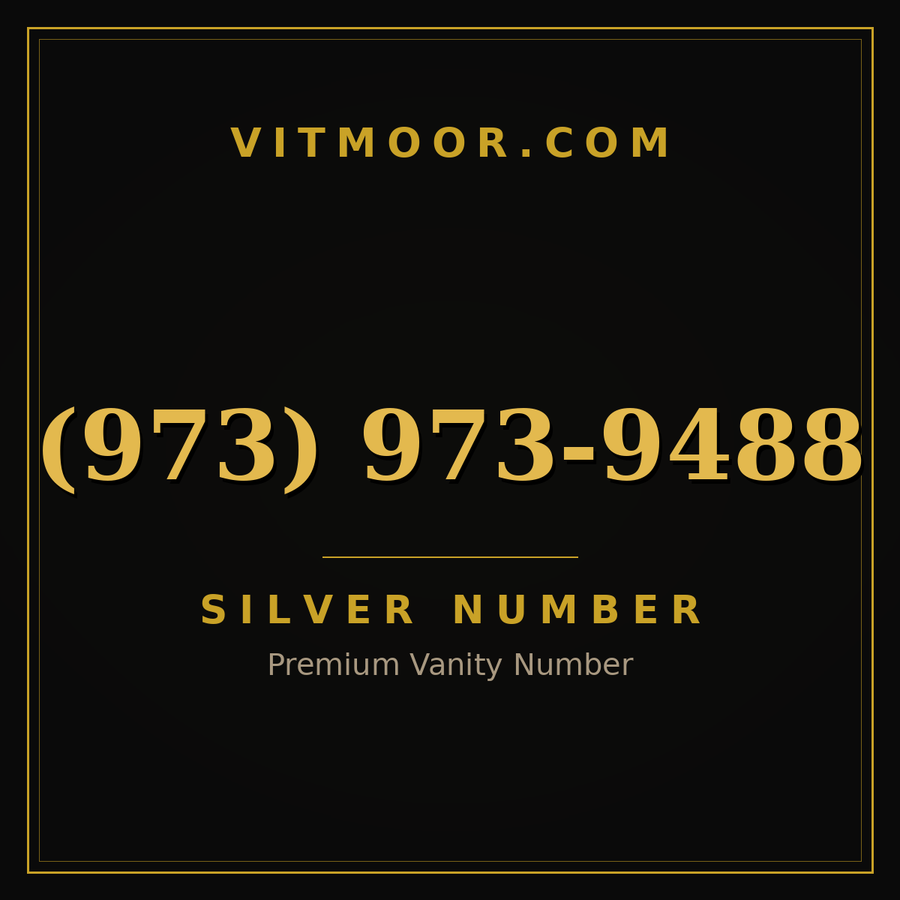 VITMOOR Silver premium number (973) 973-9488