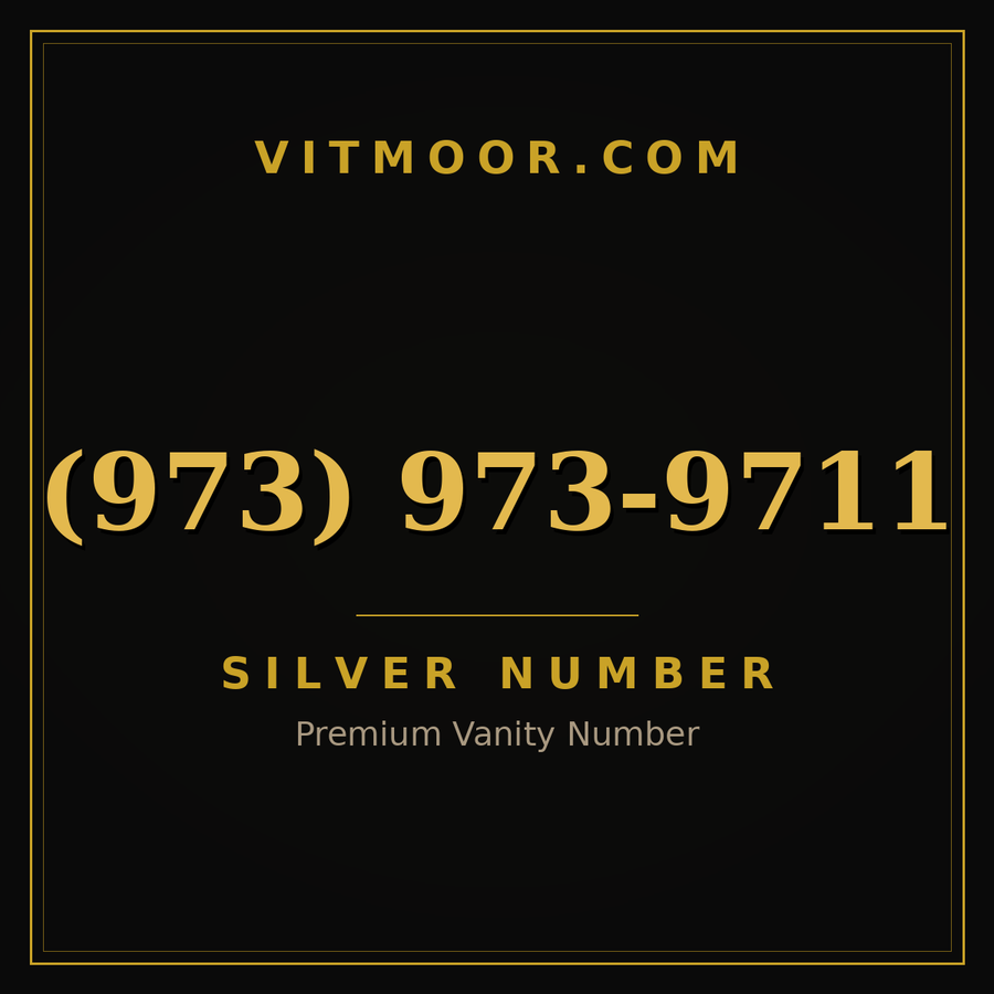 VITMOOR Silver premium number (973) 973-9711