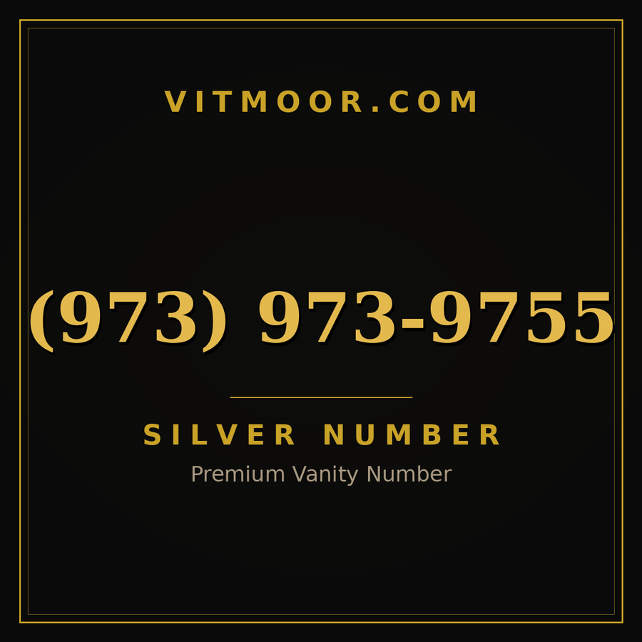 VITMOOR Silver premium number (973) 973-9755