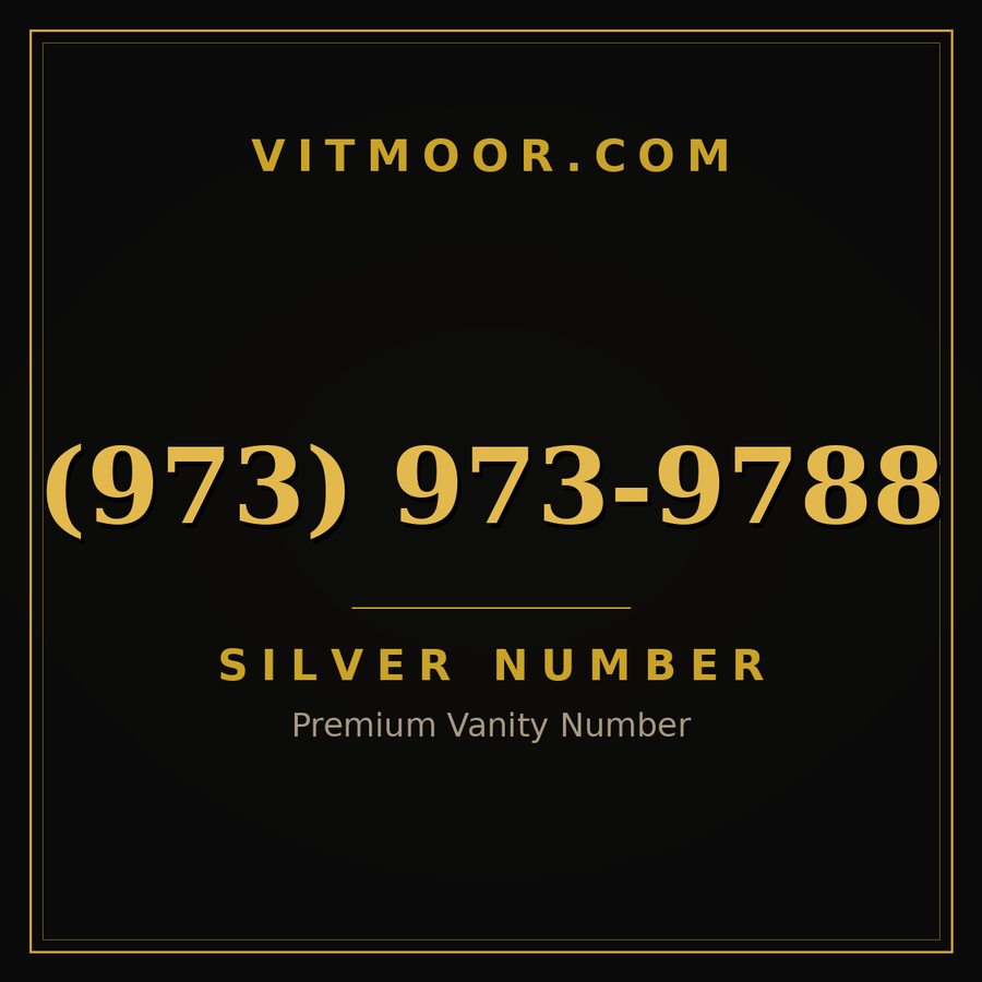 VITMOOR Silver premium number (973) 973-9788