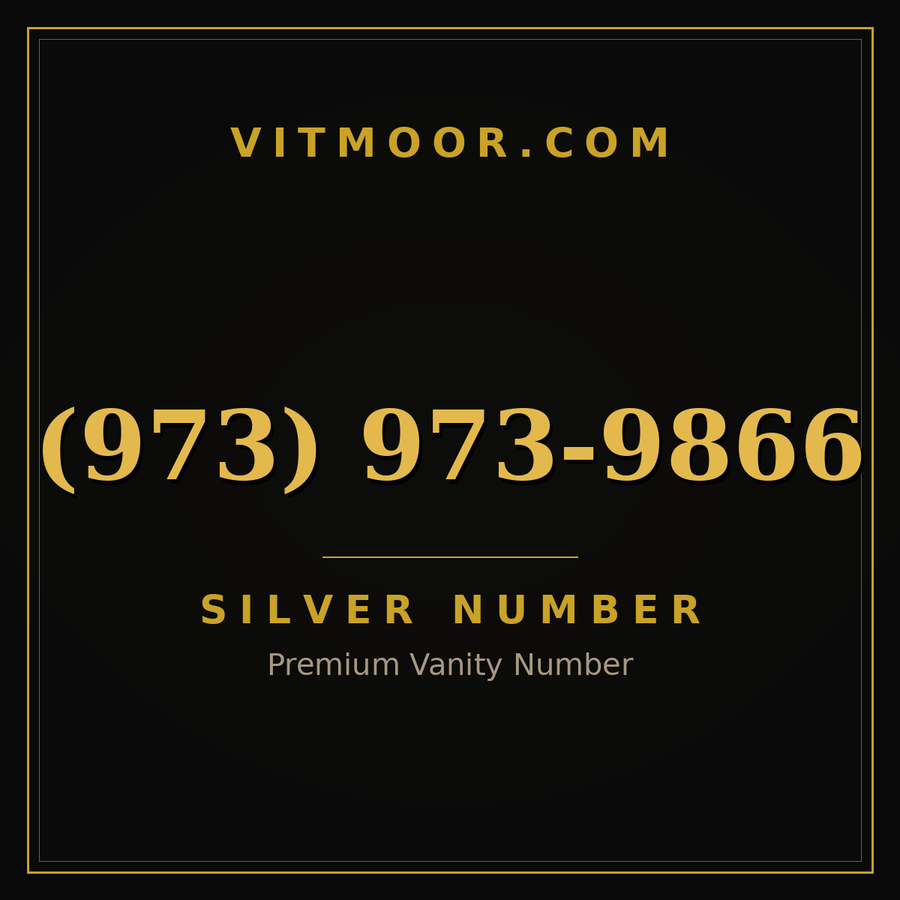 VITMOOR Silver premium number (973) 973-9866