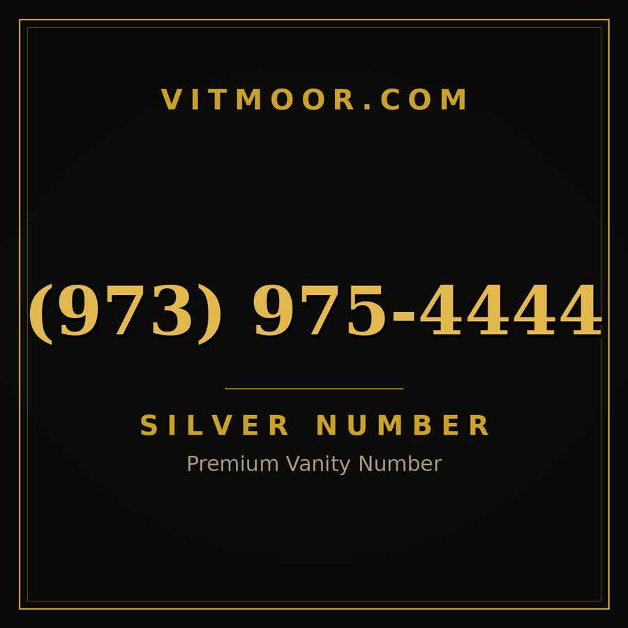 VITMOOR Silver premium number (973) 975-4444