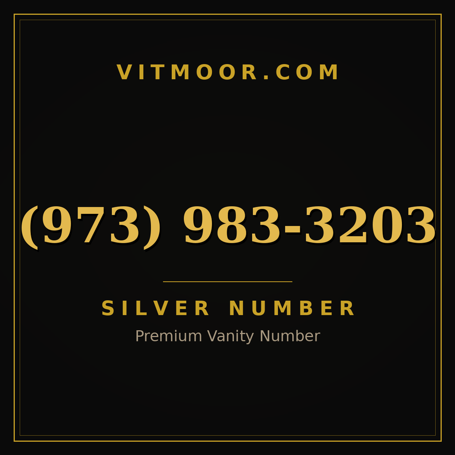 VITMOOR Silver premium number (973) 983-3203