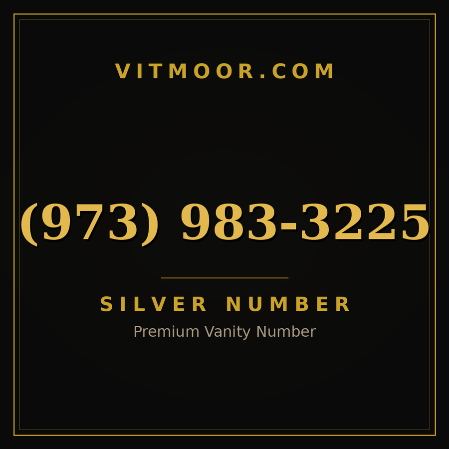 VITMOOR Silver premium number (973) 983-3225