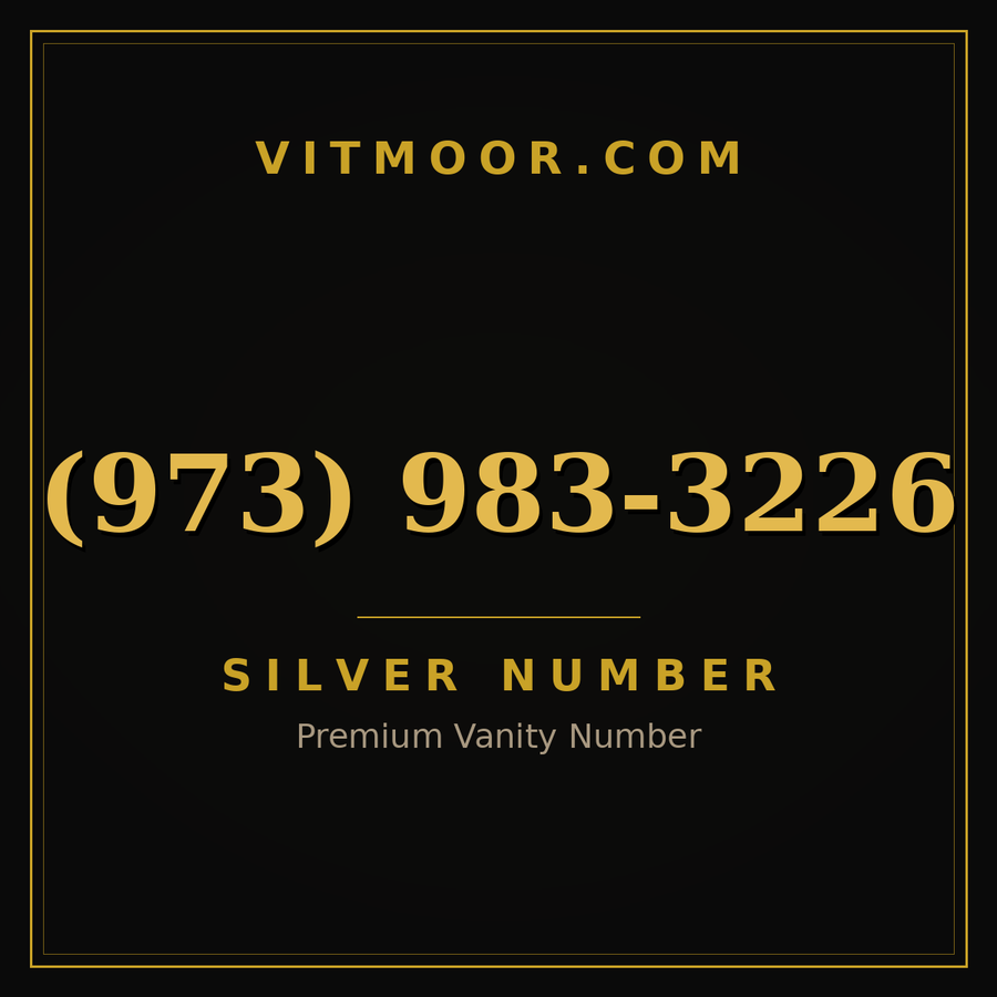 VITMOOR Silver premium number (973) 983-3226