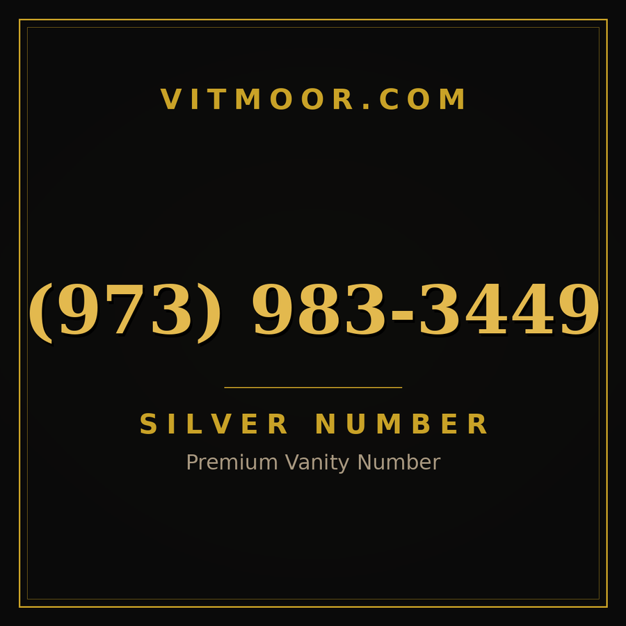 VITMOOR Silver premium number (973) 983-3449