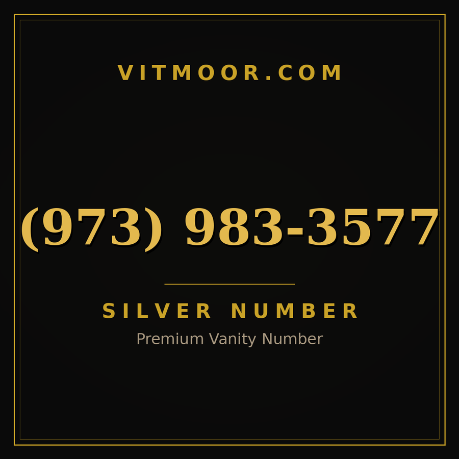 VITMOOR Silver premium number (973) 983-3577