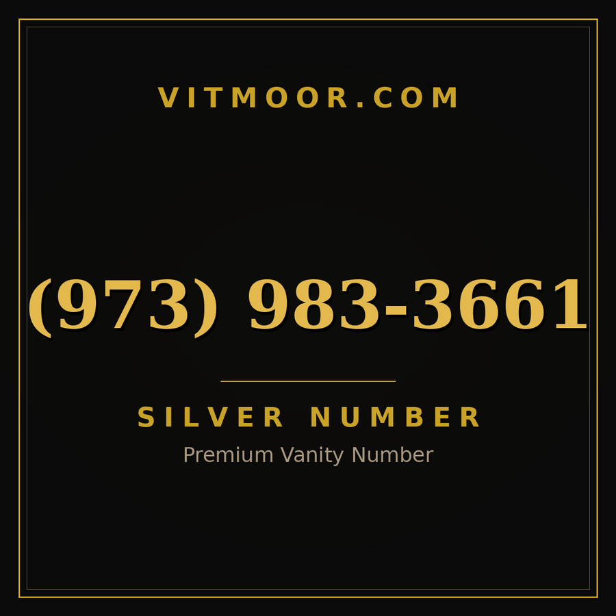 VITMOOR Silver premium number (973) 983-3661