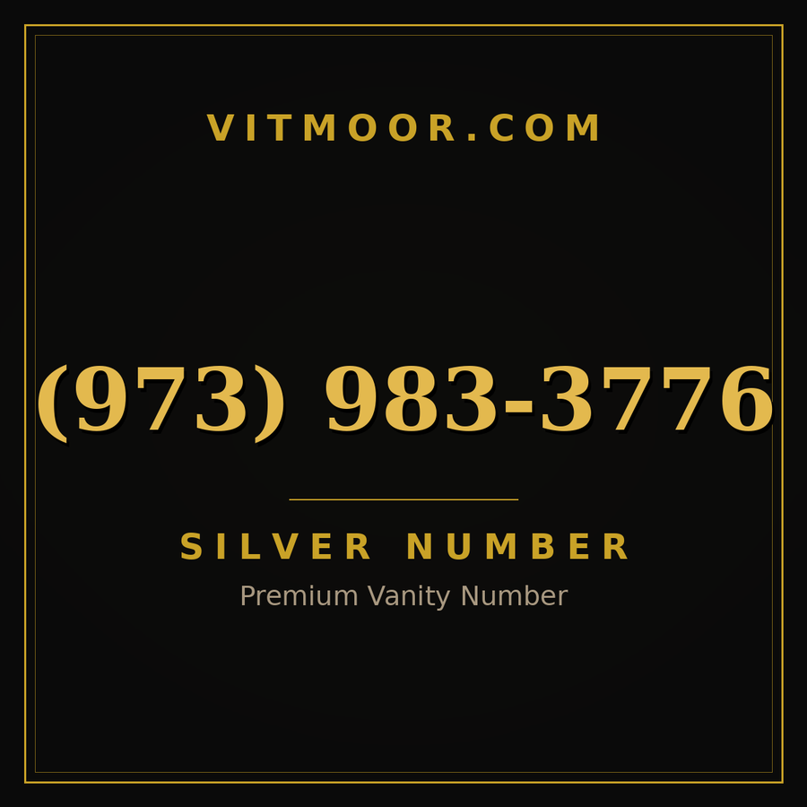 VITMOOR Silver premium number (973) 983-3776
