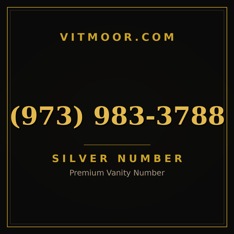 VITMOOR Silver premium number (973) 983-3788
