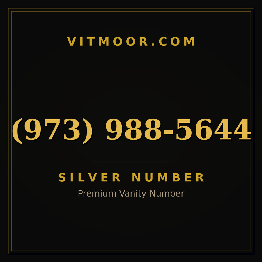 VITMOOR Silver premium number (973) 988-5644