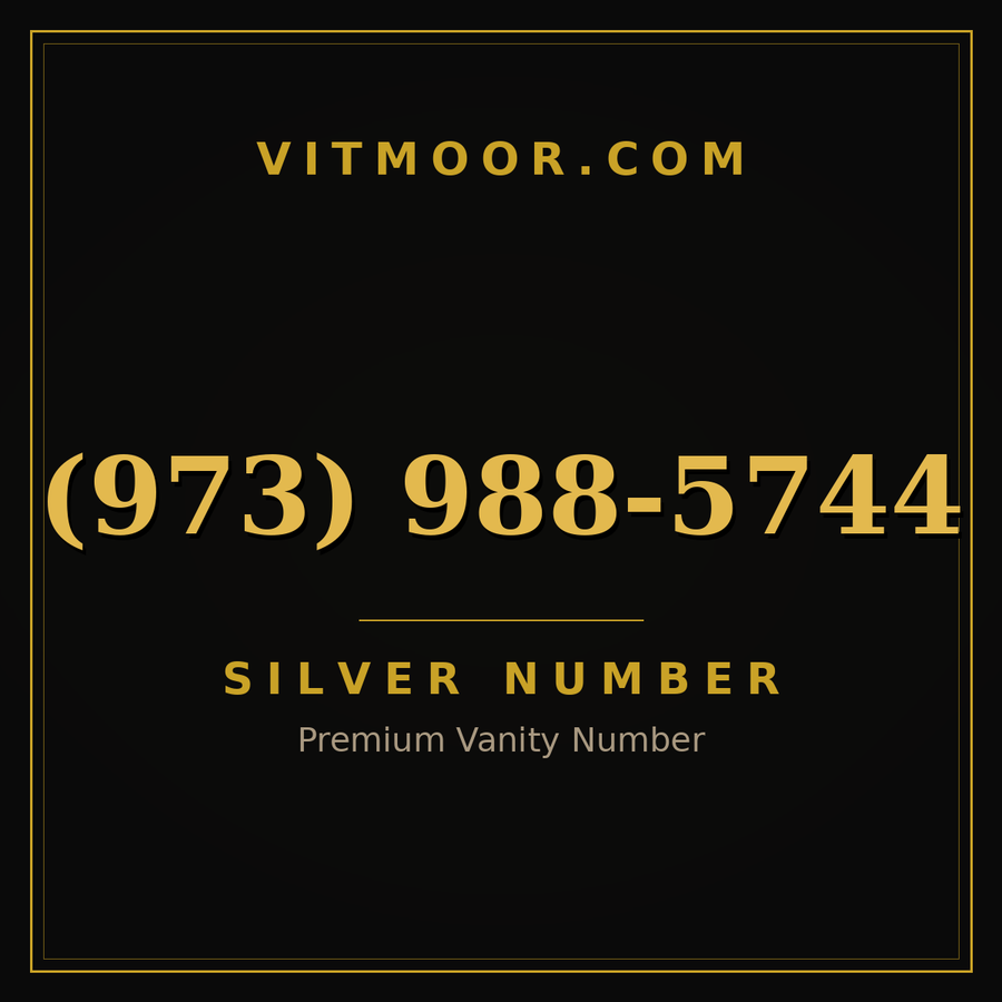 VITMOOR Silver premium number (973) 988-5744