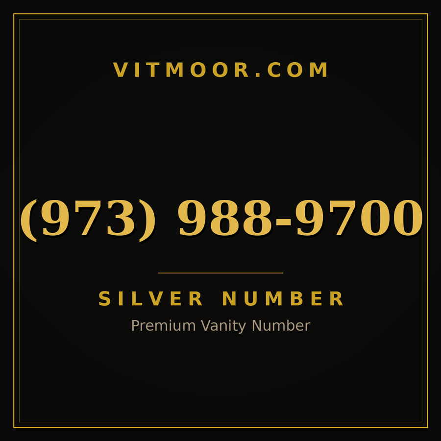VITMOOR Silver premium number (973) 988-9700