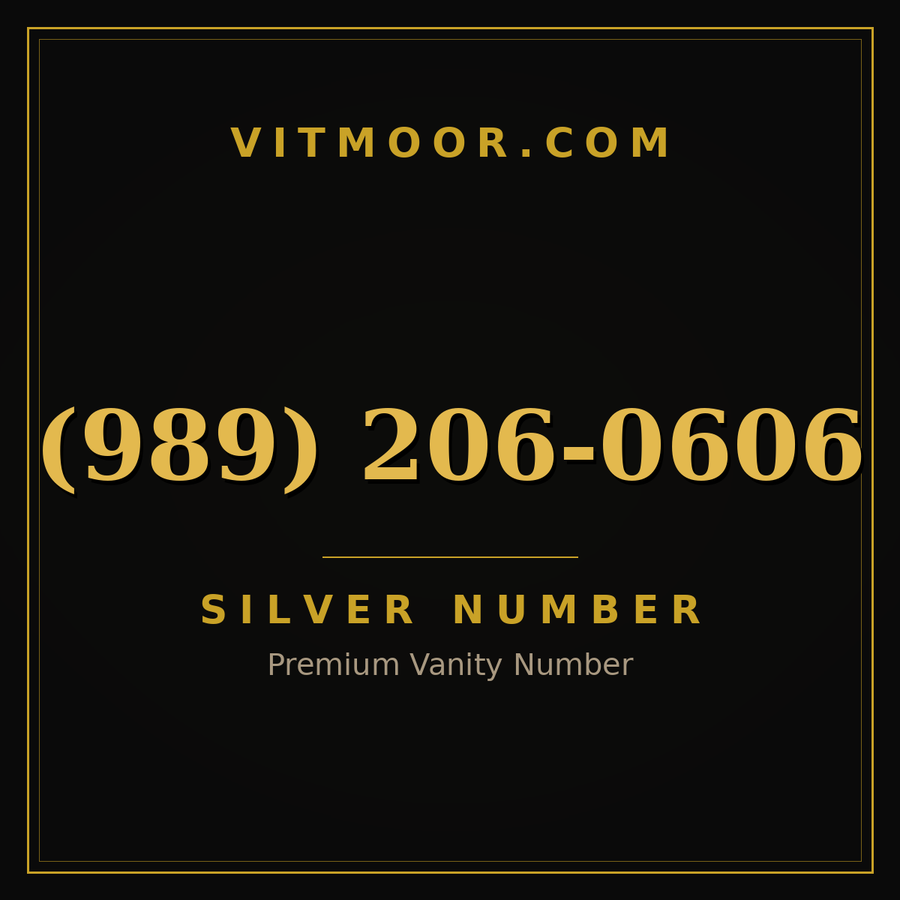 VITMOOR Silver premium number (989) 206-0606