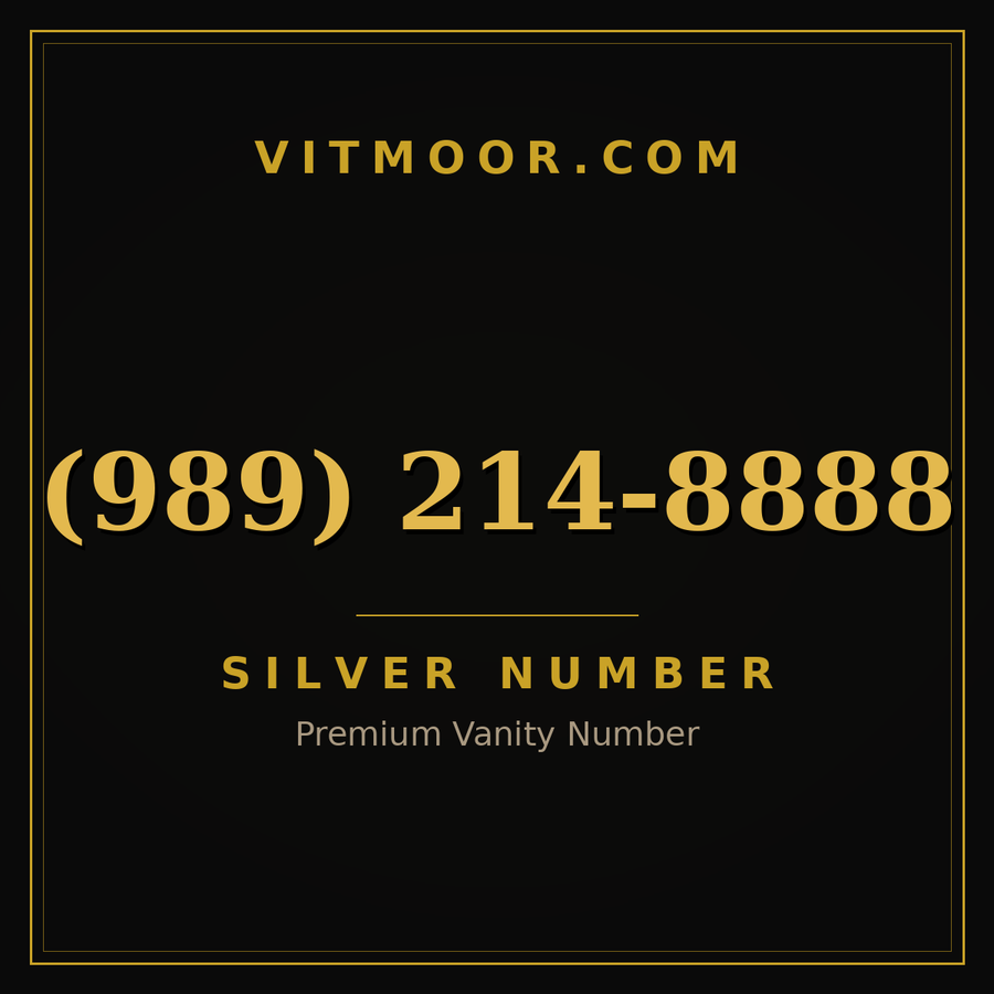 VITMOOR Silver premium number (989) 214-8888