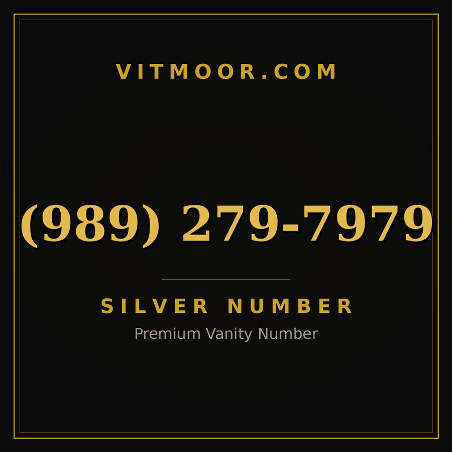 VITMOOR Silver premium number (989) 279-7979