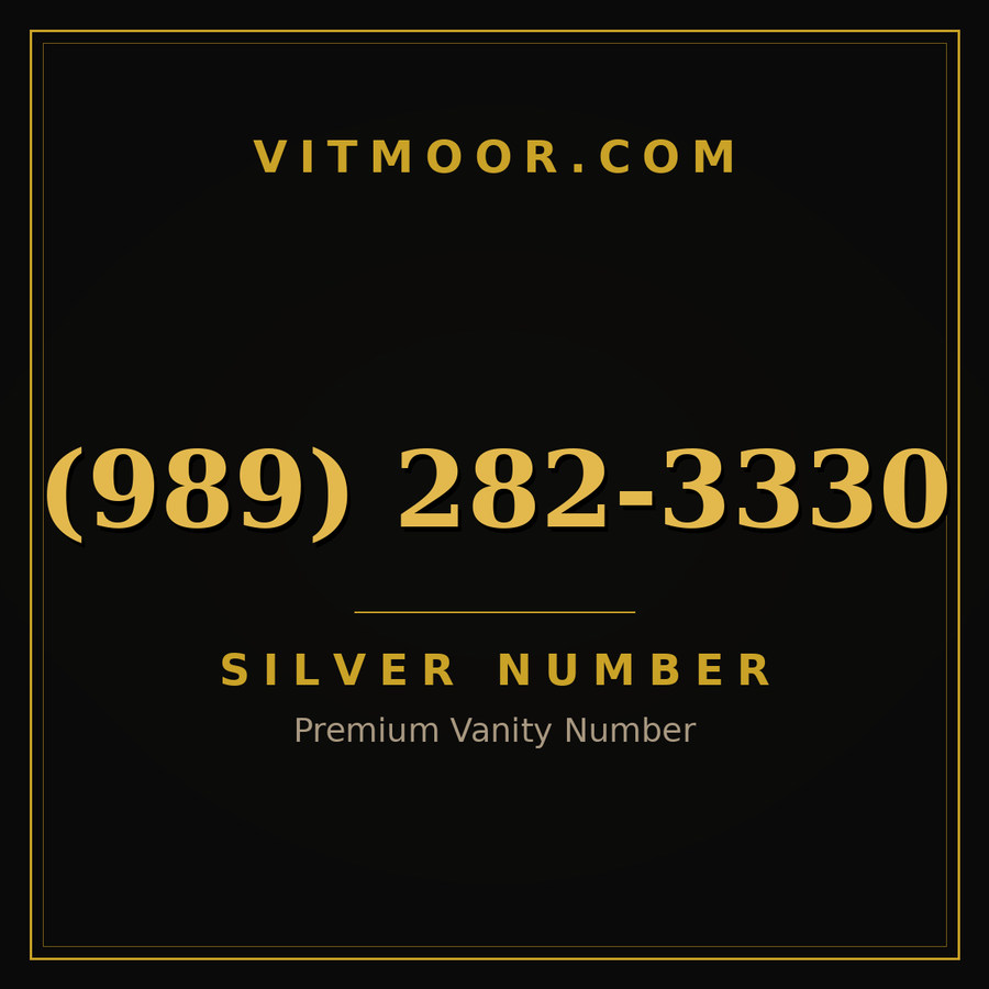 VITMOOR Silver premium number (989) 282-3330