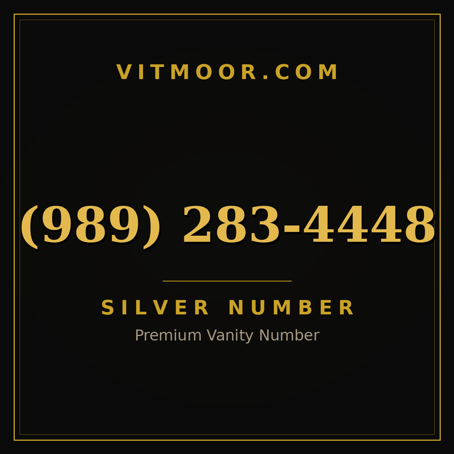 VITMOOR Silver premium number (989) 283-4448