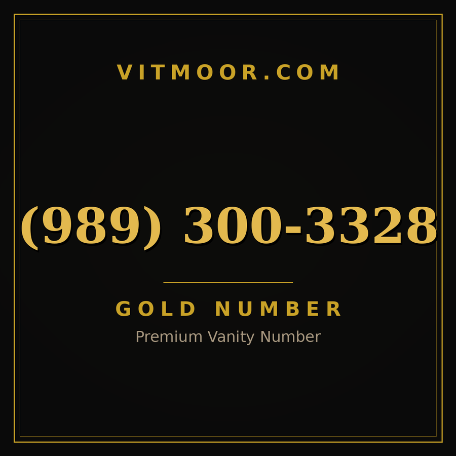 VITMOOR Gold premium number (989) 300-3328