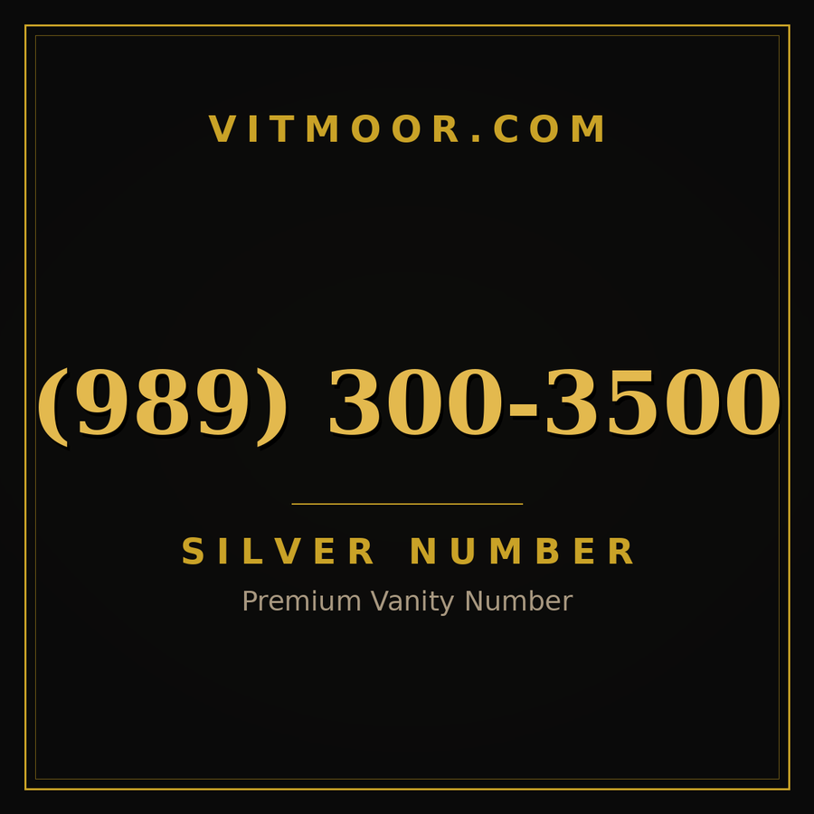 VITMOOR Silver premium number (989) 300-3500