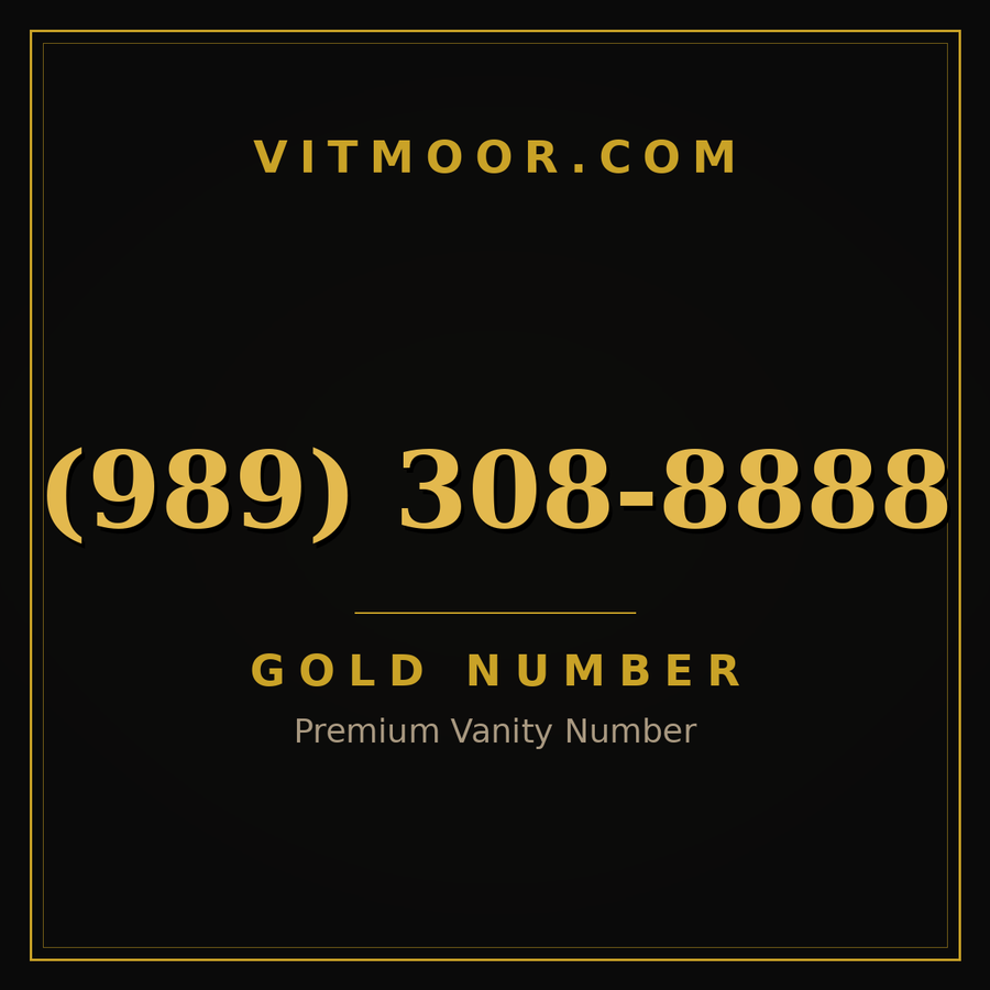 VITMOOR Gold premium number (989) 308-8888
