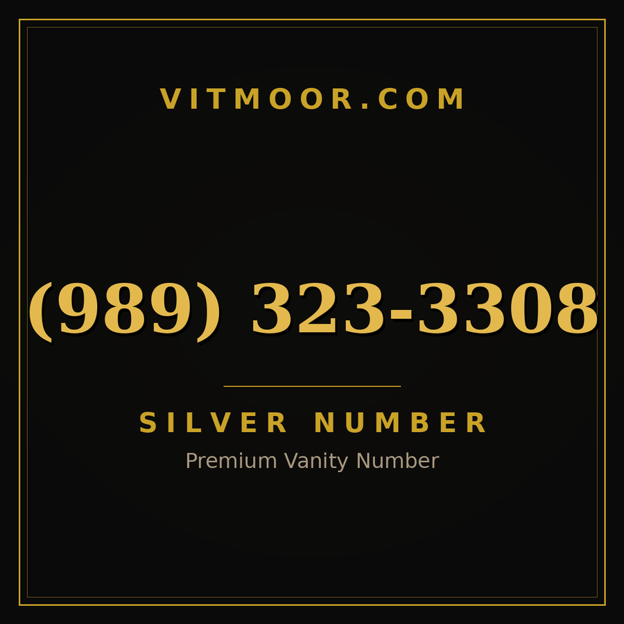 VITMOOR Silver premium number (989) 323-3308