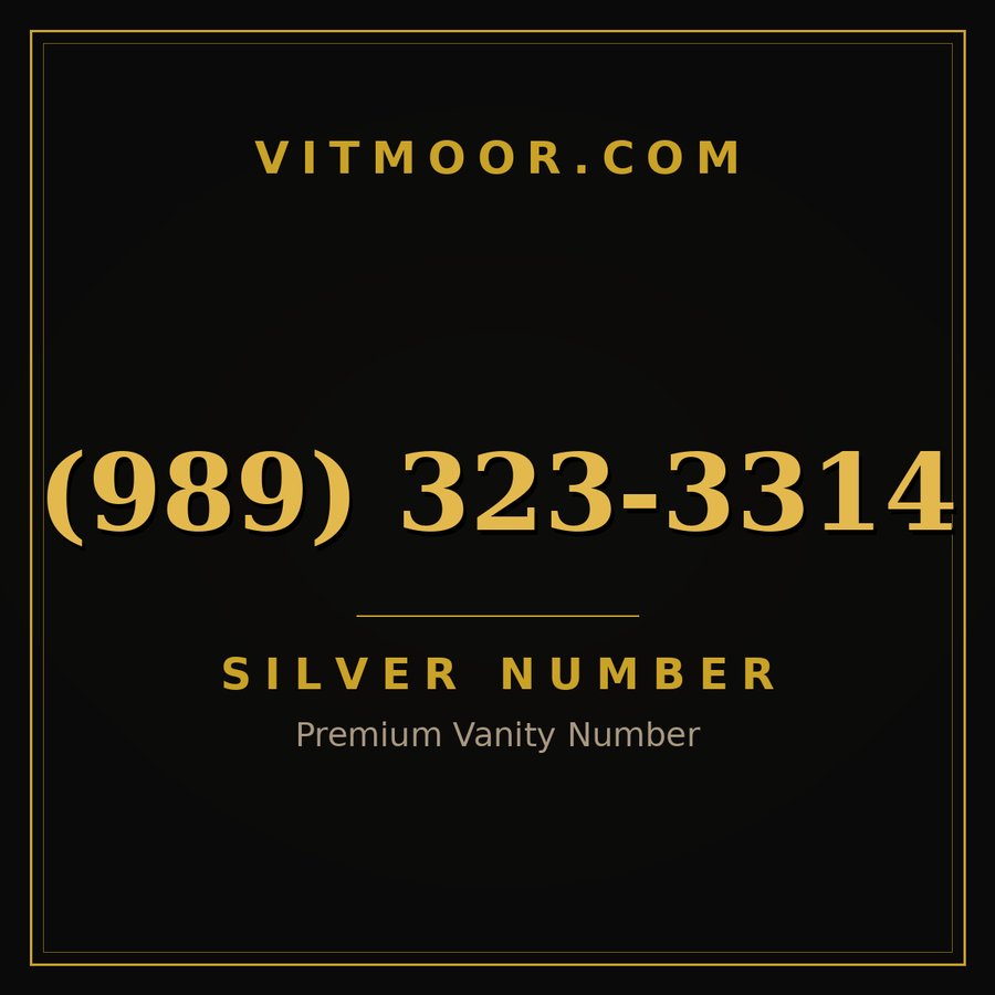 VITMOOR Silver premium number (989) 323-3314