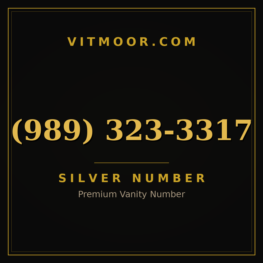 VITMOOR Silver premium number (989) 323-3317