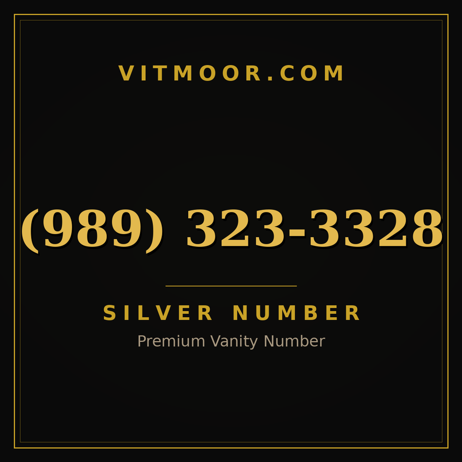 VITMOOR Silver premium number (989) 323-3328