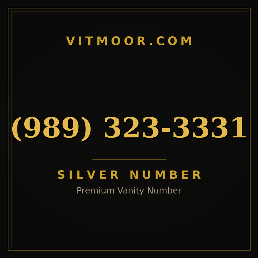 VITMOOR Silver premium number (989) 323-3331