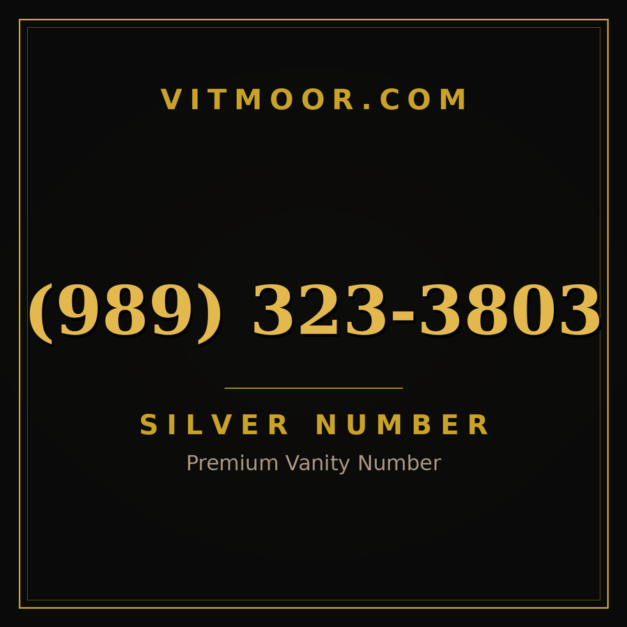 VITMOOR Silver premium number (989) 323-3803