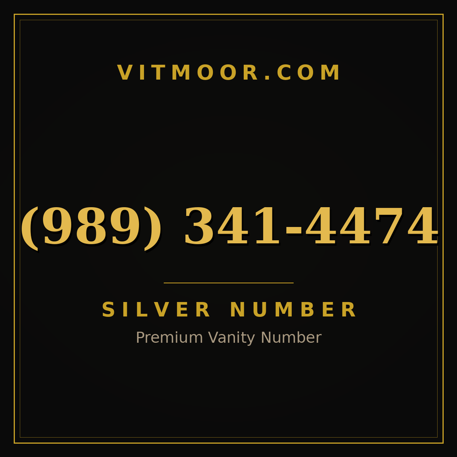 VITMOOR Silver premium number (989) 341-4474