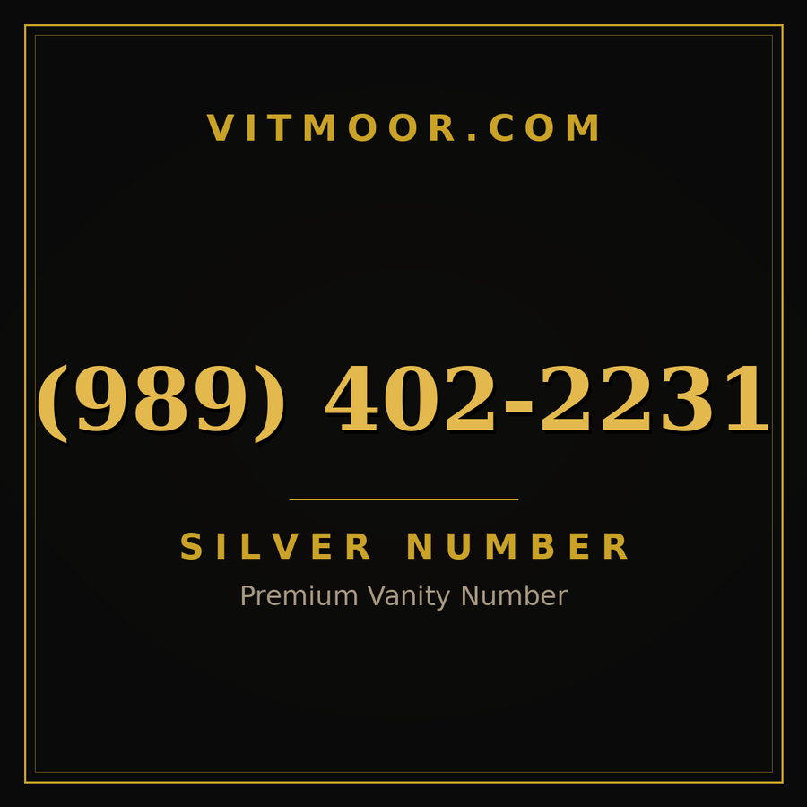 VITMOOR Silver premium number (989) 402-2231