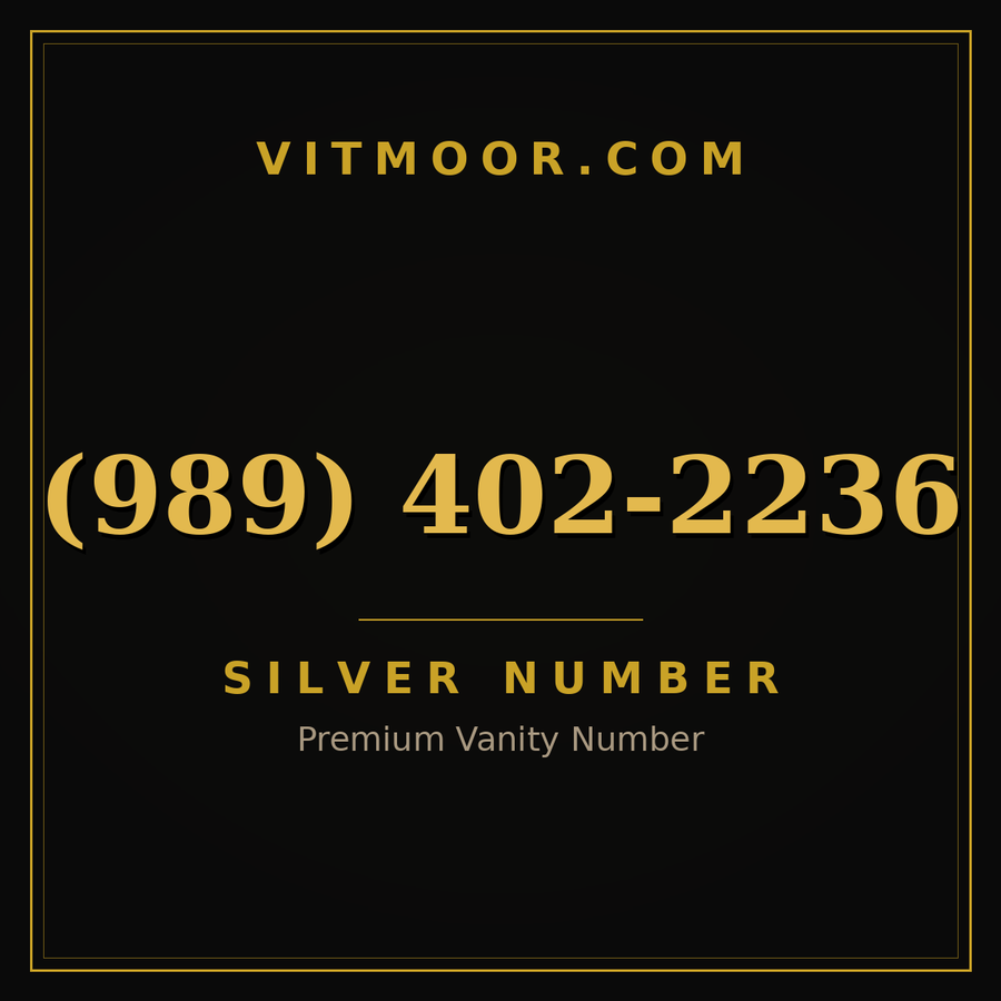 VITMOOR Silver premium number (989) 402-2236