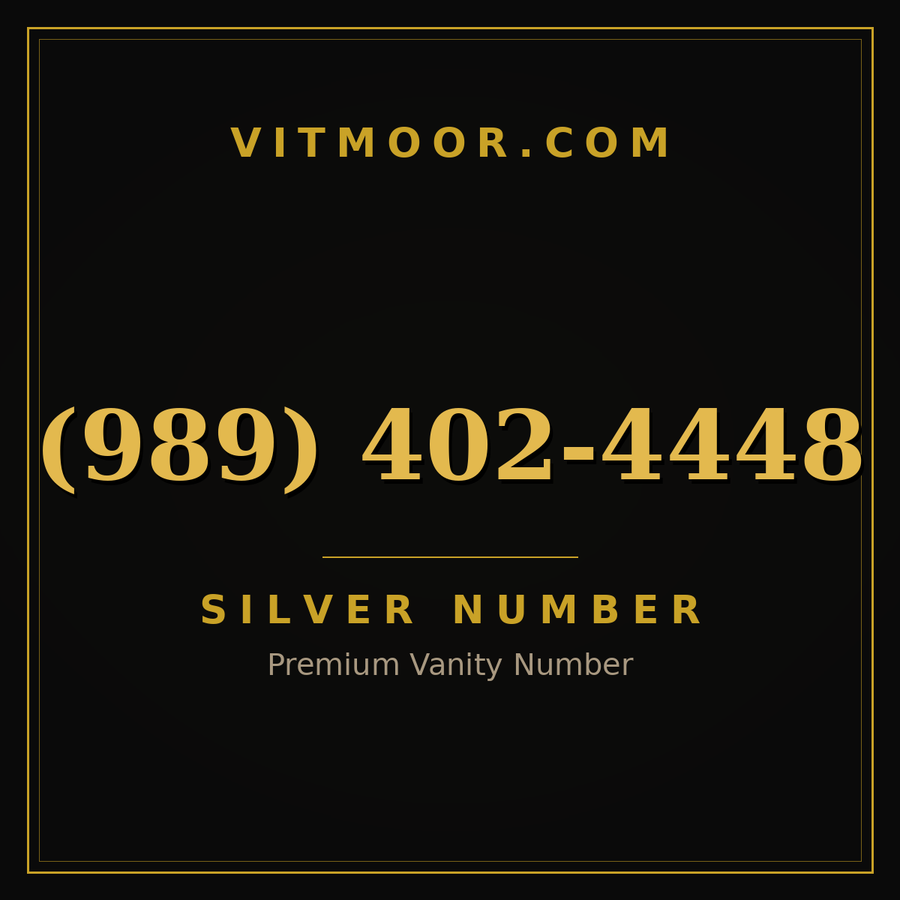 VITMOOR Silver premium number (989) 402-4448