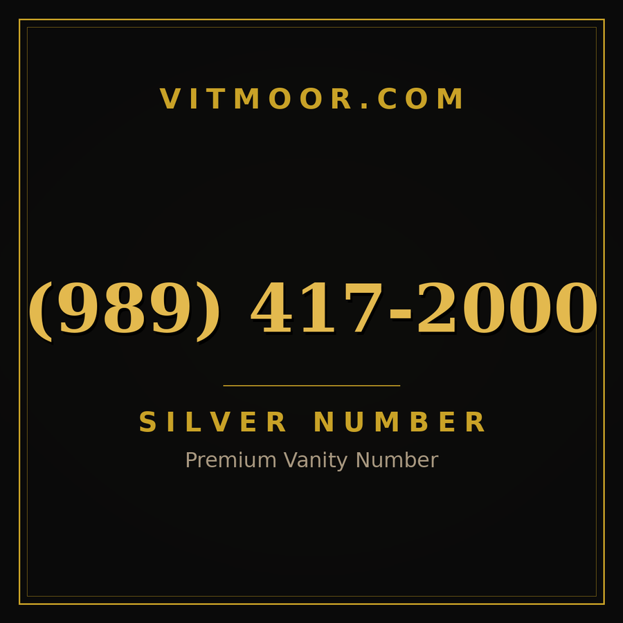VITMOOR Silver premium number (989) 417-2000