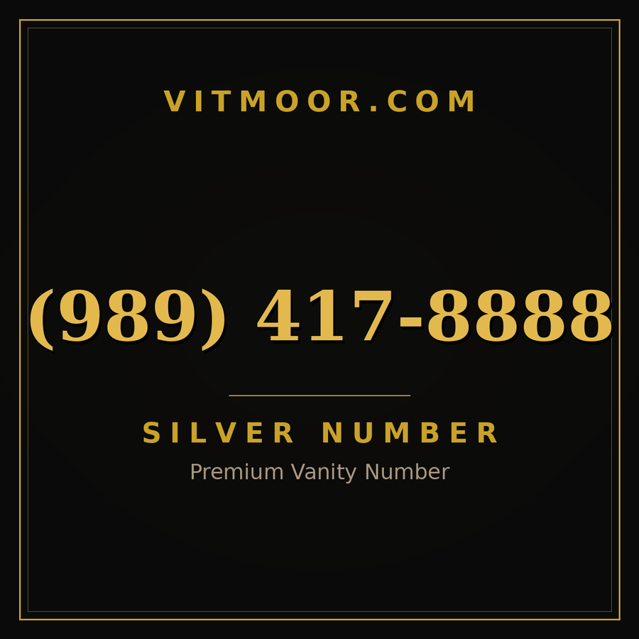 VITMOOR Silver premium number (989) 417-8888
