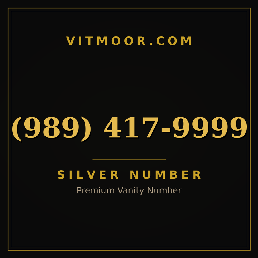 VITMOOR Silver premium number (989) 417-9999