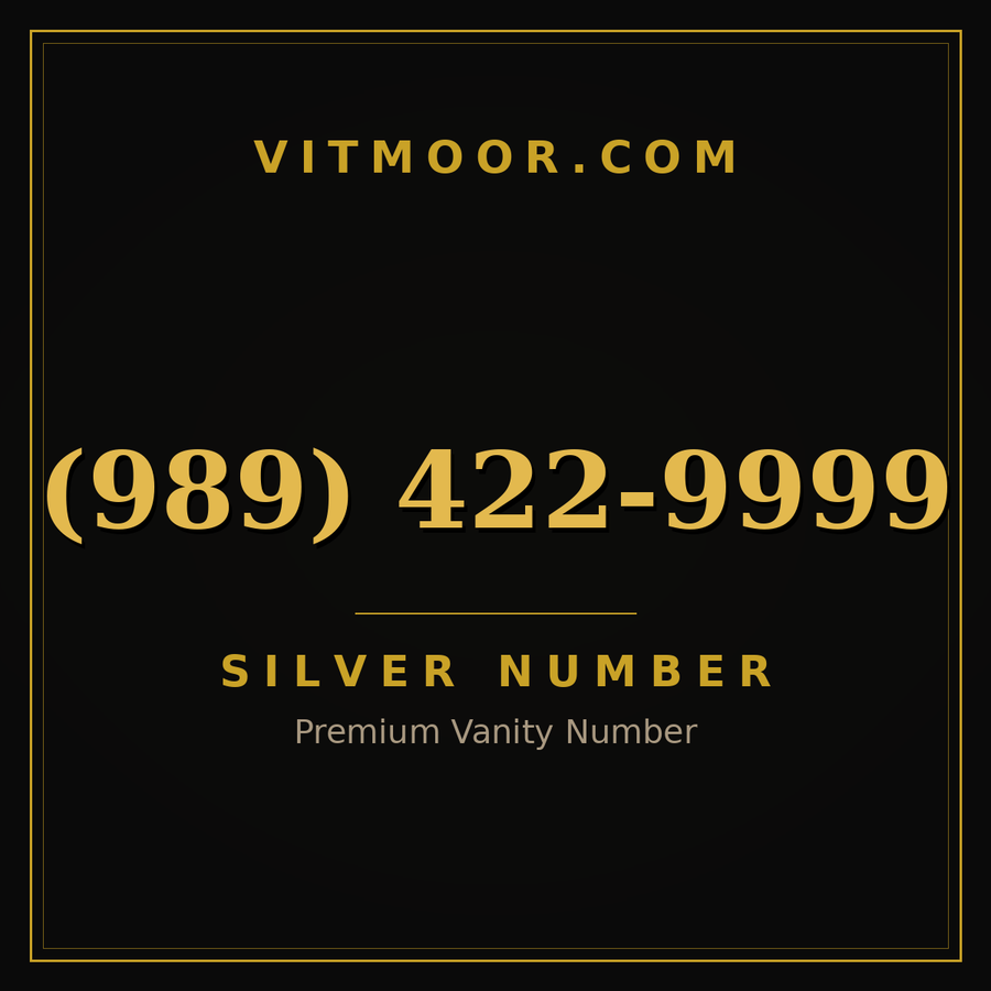 VITMOOR Silver premium number (989) 422-9999