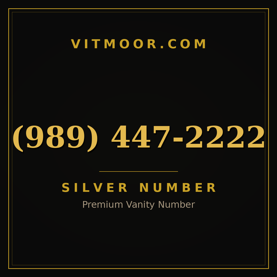 VITMOOR Silver premium number (989) 447-2222