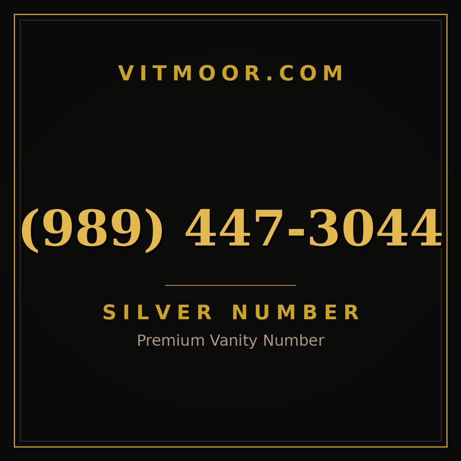 VITMOOR Silver premium number (989) 447-3044