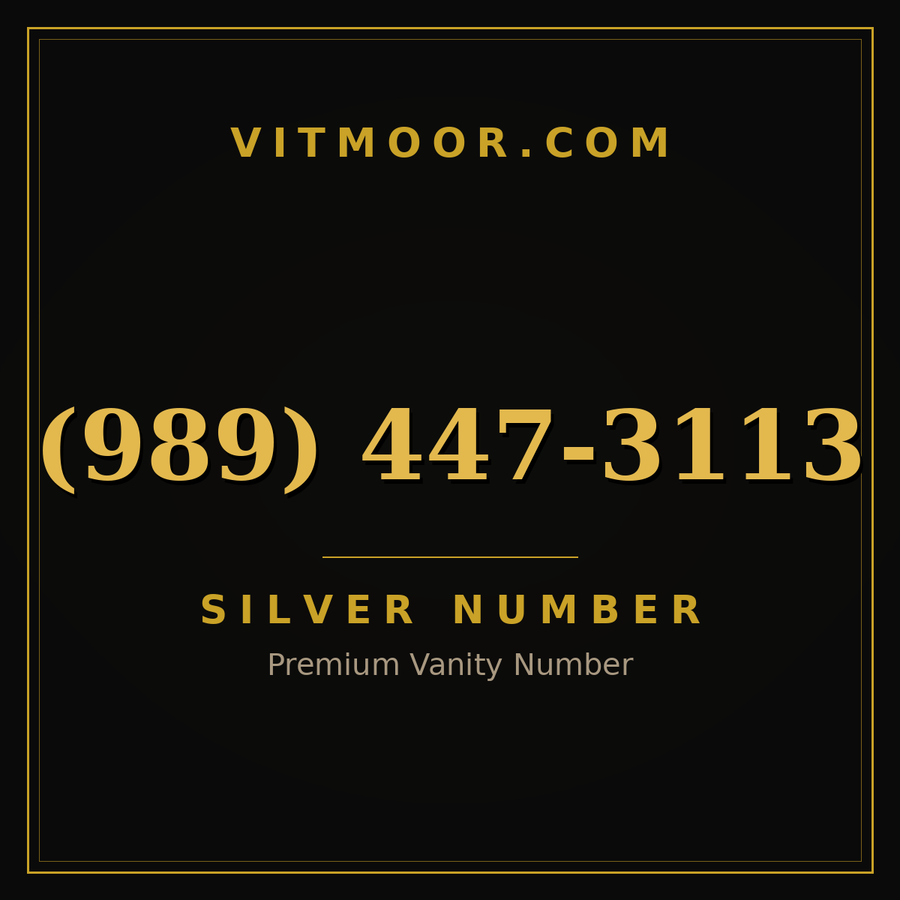 VITMOOR Silver premium number (989) 447-3113