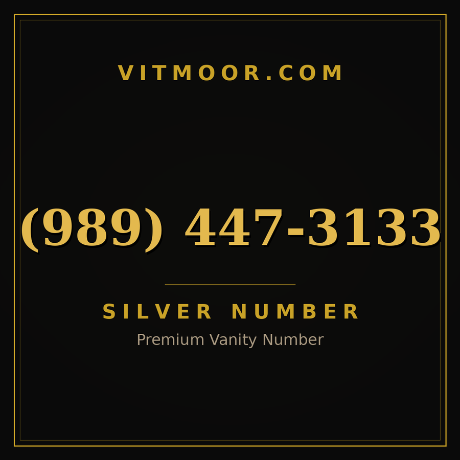 VITMOOR Silver premium number (989) 447-3133