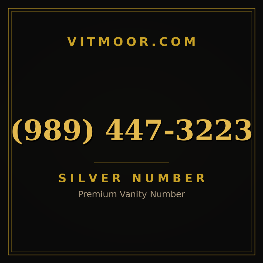 VITMOOR Silver premium number (989) 447-3223