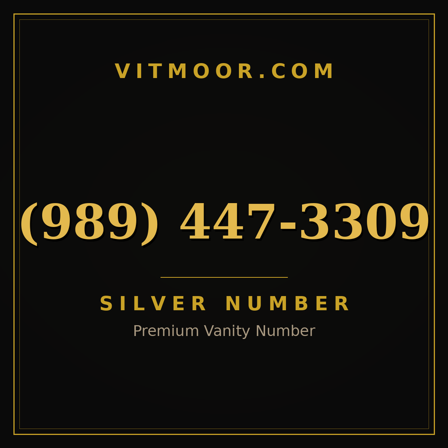 VITMOOR Silver premium number (989) 447-3309