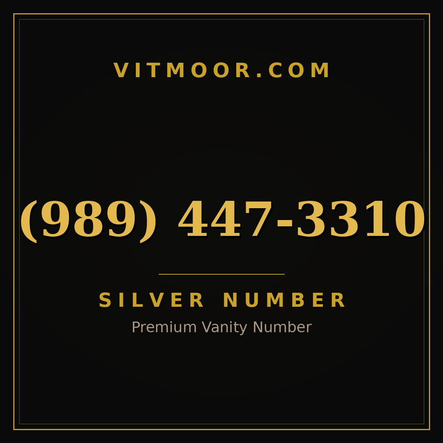 VITMOOR Silver premium number (989) 447-3310