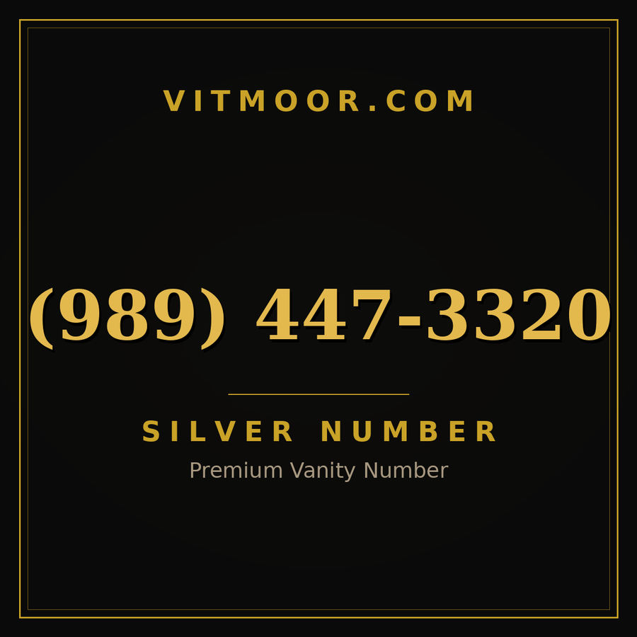 VITMOOR Silver premium number (989) 447-3320